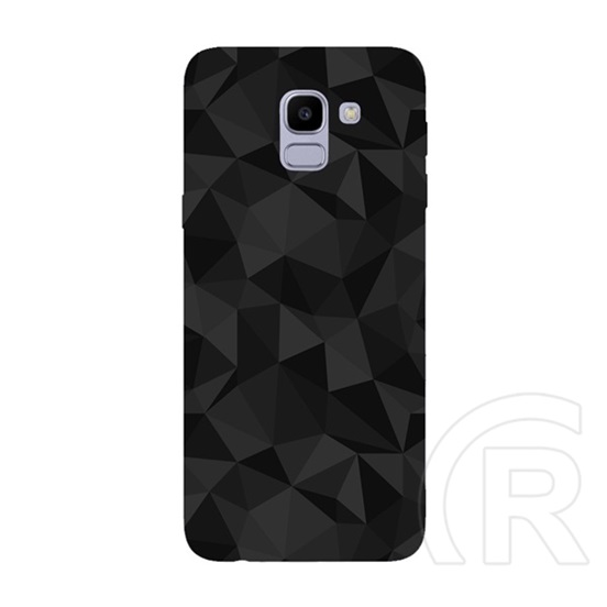 Gigapack Samsung Galaxy J6 (2018) szilikon telefonvédő (3D, gyémánt minta, fekete)