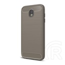 Gigapack Samsung Galaxy J7 (2017) Szilikon telefonvédő  (légpárnás sarok, szálcsiszolt, karbon minta, szürke)