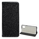 Gigapack Samsung Galaxy M51 (SM-M515F) tok álló (Flip, szilikon belső, oldalra nyíló, bankkártya tartó, csillogó) fekete