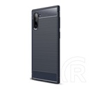 Gigapack Samsung Galaxy Note 10 Szilikon telefonvédő (légpárnás sarok, szálcsiszolt, karbon minta, sötétkék)