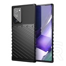 Gigapack Samsung Galaxy Note 20 Ultra (SM-N986F) szilikon telefonvédő (közepesen ütésálló, csíkos, dombor minta) fekete