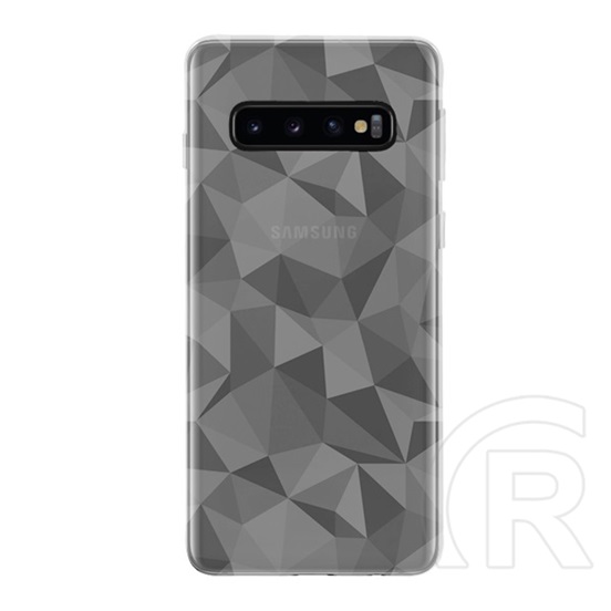 Gigapack Samsung Galaxy S10 szilikon telefonvédő (3D, gyémánt minta, átlátszó)