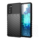 Gigapack Samsung Galaxy S20 FE (SM-G780) szilikon telefonvédő (közepesen ütésálló, csíkos, dombor minta) fekete
