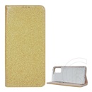 Gigapack Samsung Galaxy S20 Plus (SM-G986) tok álló (Flip, szilikon belső,  bankkártya tartó, csillogó) arany