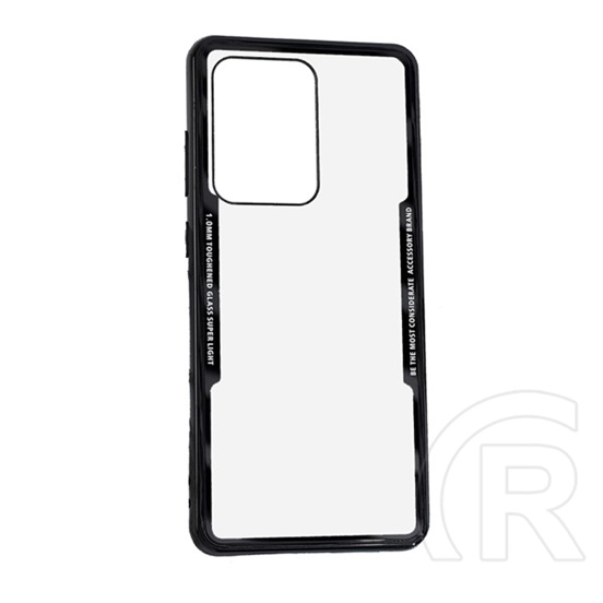 Gigapack Samsung Galaxy S20 Ultra 5G tok (BUMPER, akril hátlap, fekete)