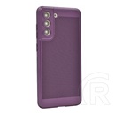 Gigapack Samsung Galaxy S21 FE (SM-G990) műanyag telefonvédő (légáteresztő, lyukacsos minta, kamera védelem) lila