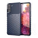 Gigapack Samsung Galaxy S21 Plus (SM-G996) szilikon telefonvédő (közepesen ütésálló, csíkos, dombor minta) sötétkék