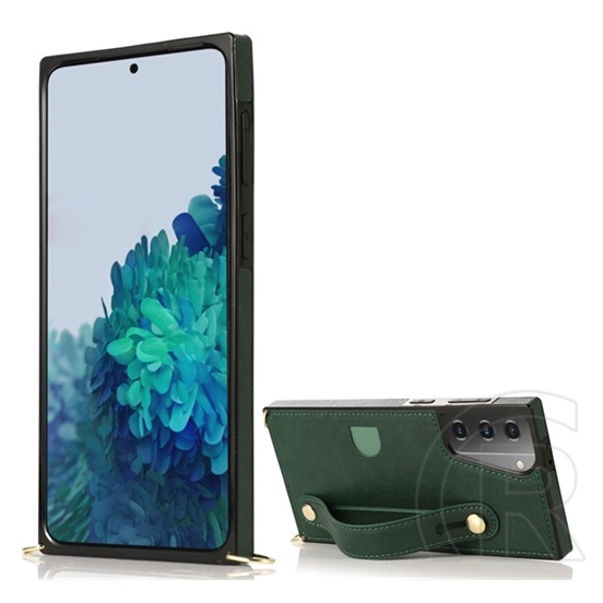 Gigapack Samsung Galaxy S21 Plus (SM-G996) szilikon telefonvédő (közepesen ütésálló) sötétzöld