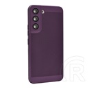 Gigapack Samsung Galaxy S22 5G (SM-S901) műanyag telefonvédő (légáteresztő, lyukacsos minta, kamera védelem) lila