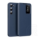 Gigapack Samsung Galaxy S22 (SM-S901) tok álló (aktív flip, oldalra nyíló, smart view cover) sötétkék