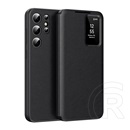 Gigapack Samsung Galaxy S22 Ultra (SM-S908) tok álló (aktív flip, oldalra nyíló, smart view cover) fekete