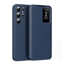 Gigapack Samsung Galaxy S22 Ultra (SM-S908) tok álló (aktív flip, oldalra nyíló, smart view cover) sötétkék