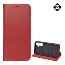 Gigapack Samsung Galaxy S23 FE (SM-S711) tok álló, valódi bőr (flip, oldalra nyíló, asztali tartó) bordó
