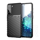 Gigapack Samsung Galaxy S23 Plus (SM-S916) szilikon telefonvédő (közepesen ütésálló, csíkos, dombor minta) fekete