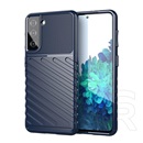 Gigapack Samsung Galaxy S23 Plus (SM-S916) szilikon telefonvédő (közepesen ütésálló, csíkos, dombor minta) sötétkék