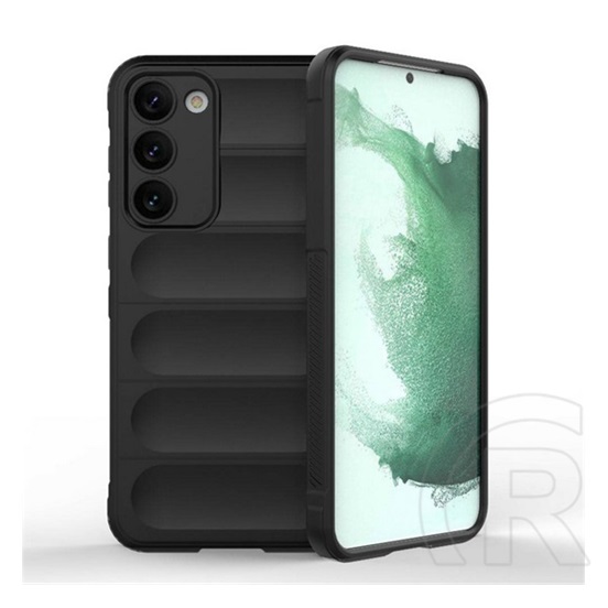 Gigapack Samsung Galaxy S23 Plus (SM-S916) szilikon telefonvédő (közepesen ütésálló, kamera védelem, 3d minta) fekete