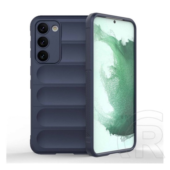 Gigapack Samsung Galaxy S23 Plus (SM-S916) szilikon telefonvédő (közepesen ütésálló, kamera védelem, 3d minta) sötétkék