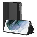 Gigapack Samsung Galaxy S23 Plus (SM-S916) tok álló, (flip, asztali tartó funkció, hívószámkijelzés, view window) fekete