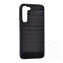 Gigapack Samsung Galaxy S23 Plus (SM-S916) védő (közepesen ütésálló, légpárnás sarok, szálcsiszolt, karbon minta) fekete