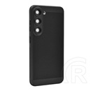 Gigapack Samsung Galaxy S23 (SM-S911) műanyag telefonvédő (légáteresztő, lyukacsos minta, kamera védelem) fekete