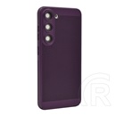 Gigapack Samsung Galaxy S23 (SM-S911) műanyag telefonvédő (légáteresztő, lyukacsos minta, kamera védelem) lila