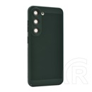 Gigapack Samsung Galaxy S23 (SM-S911) műanyag telefonvédő (légáteresztő, lyukacsos minta, kamera védelem) sötétzöld