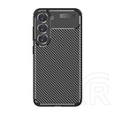 Gigapack Samsung Galaxy S23 (SM-S911) szilikon telefonvédő (közepesen ütésálló, légpárnás sarok, karbon minta) fekete