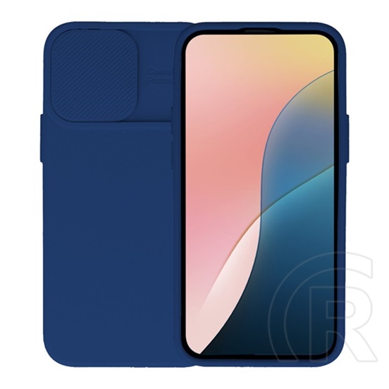 Gigapack Samsung Galaxy S23 (SM-S911) szilikon telefonvédő (matt, mikrofiber plüss belső, kamera védelem) sötétkék