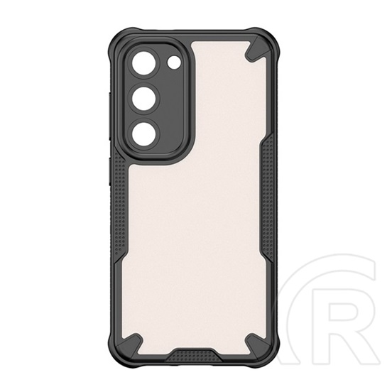 Gigapack Samsung Galaxy S23 (SM-S911) szilikon védő (ütésálló, légpárnás sarok, akril hátlap, kameravédő) fekete