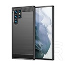 Gigapack Samsung Galaxy S23 Ultra (SM-S918) védő (közepesen ütésálló, légpárnás sarok, szálcsiszolt) fekete