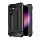 Gigapack Samsung Galaxy S24 FE (SM-S721) defender szilikon telefonvédő (ütésállóság, légpárnás sarok, fémhatás) fekete