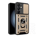 Gigapack Samsung Galaxy S24 FE (SM-S721) defender szilikon telefonvédő (ütésállóság, tartógyűrű, kameravédő) arany