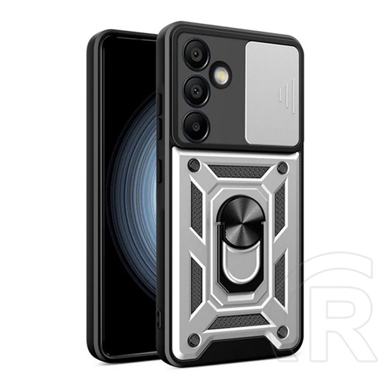 Gigapack Samsung Galaxy S24 FE (SM-S721) defender szilikon telefonvédő (ütésállóság, tartógyűrű, kameravédő) ezüst