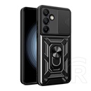 Gigapack Samsung Galaxy S24 FE (SM-S721) defender szilikon telefonvédő (ütésállóság, tartógyűrű, kameravédő) fekete