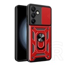 Gigapack Samsung Galaxy S24 FE (SM-S721) defender szilikon telefonvédő (ütésállóság, tartógyűrű, kameravédő) piros