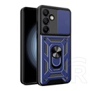 Gigapack Samsung Galaxy S24 FE (SM-S721) defender szilikon telefonvédő (ütésállóság, tartógyűrű, kameravédő) sötétkék