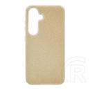 Gigapack Samsung Galaxy S24 FE (SM-S721) szilikon telefonvédő (műanyag belső, csillogó hátlap) arany