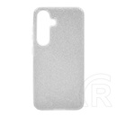 Gigapack Samsung Galaxy S24 FE (SM-S721) szilikon telefonvédő (műanyag belső, csillogó hátlap) ezüst