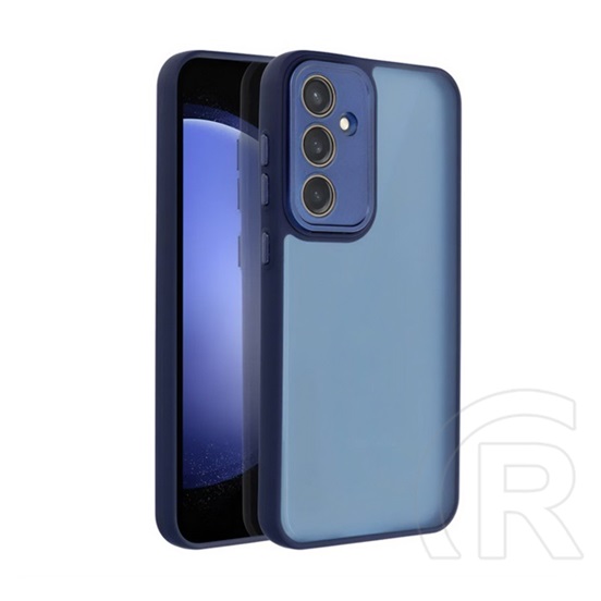 Gigapack Samsung Galaxy S24 FE (SM-S721) szilikon telefonvédő (ütésállóság, akril hátlap, kameravédő) sötétkék