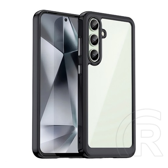Gigapack Samsung Galaxy S24 FE (SM-S721) szilikon telefonvédő (ütésállóság, átlátszó hátlap) fekete