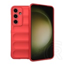 Gigapack Samsung Galaxy S24 FE (SM-S721) szilikon telefonvédő (ütésállóság, kameravédő, 3d) piros