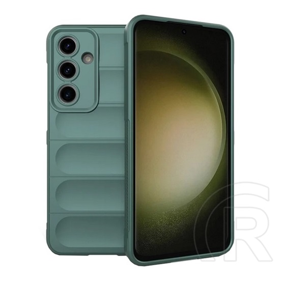 Gigapack Samsung Galaxy S24 FE (SM-S721) szilikon telefonvédő (ütésállóság, kameravédő, 3d) sötétzöld