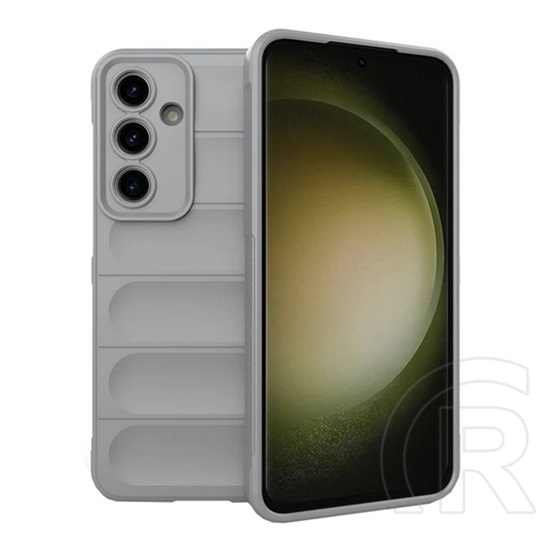 Gigapack Samsung Galaxy S24 FE (SM-S721) szilikon telefonvédő (ütésállóság, kameravédő, 3d) világosszürke