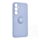 Gigapack Samsung Galaxy S24 FE (SM-S721) szilikon védő (tartógyűrű, mikrofiber plüss belső, mágneses, kameravédő) lila