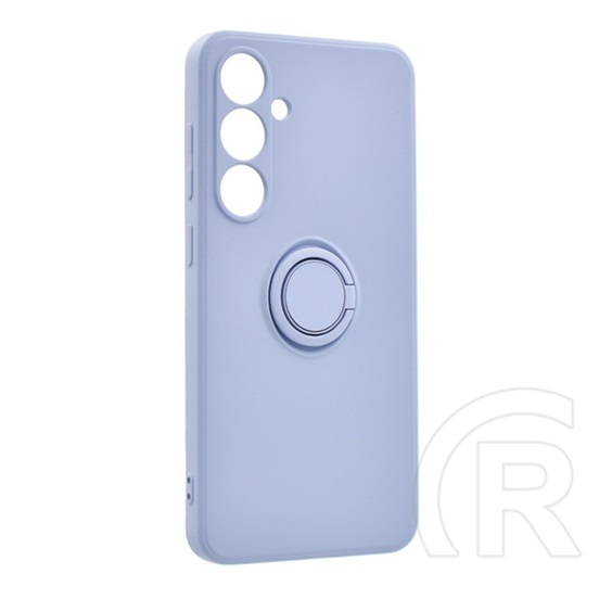 Gigapack Samsung Galaxy S24 FE (SM-S721) szilikon védő (tartógyűrű, mikrofiber plüss belső, mágneses, kameravédő) lila