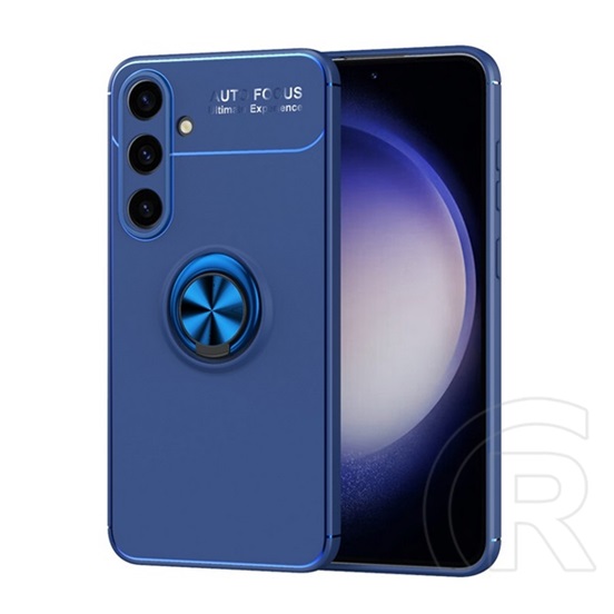 Gigapack Samsung Galaxy S24 Plus (SM-S926) szilikon telefonvédő (asztali tartó, tartógyűrű, 360°, mágneses) sötétkék