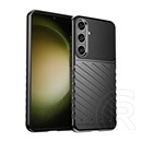 Gigapack Samsung Galaxy S24 Plus (SM-S926) szilikon telefonvédő (ütésállóság, csíkos, dombor minta) fekete