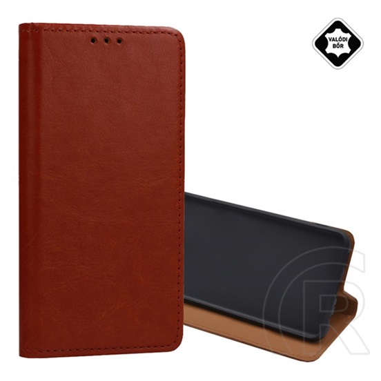 Gigapack Samsung Galaxy S24 Plus (SM-S926) tok álló, valódi bőr (flip, oldalra nyíló, asztali tartó) burgundy