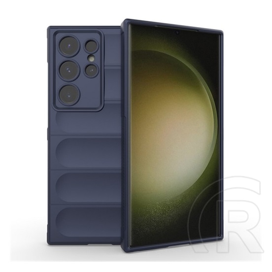 Gigapack Samsung Galaxy S24 Ultra (SM-S928) szilikon telefonvédő (ütésállóság, kameravédő, 3d) sötétkék