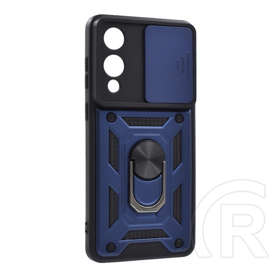 Gigapack Samsung Galaxy S25 Edge (SM-S937) defender szilikon telefonvédő (ütésállóság, tartógyűrű, kameravédő) sötétkék